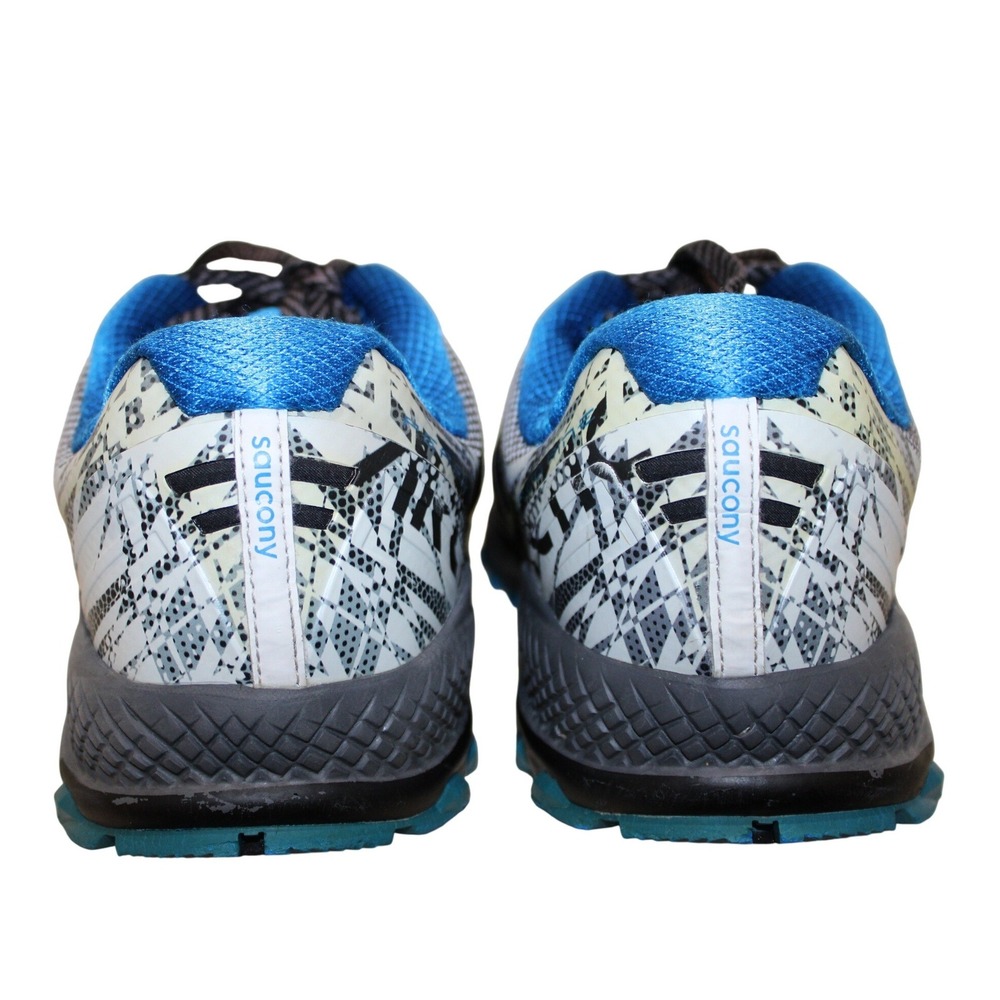 Saucony Peregrine 8 ICE+ Running Shoes Mens 11.5 Black Blue Excellent S20450-1 - Picture 4 of 7
